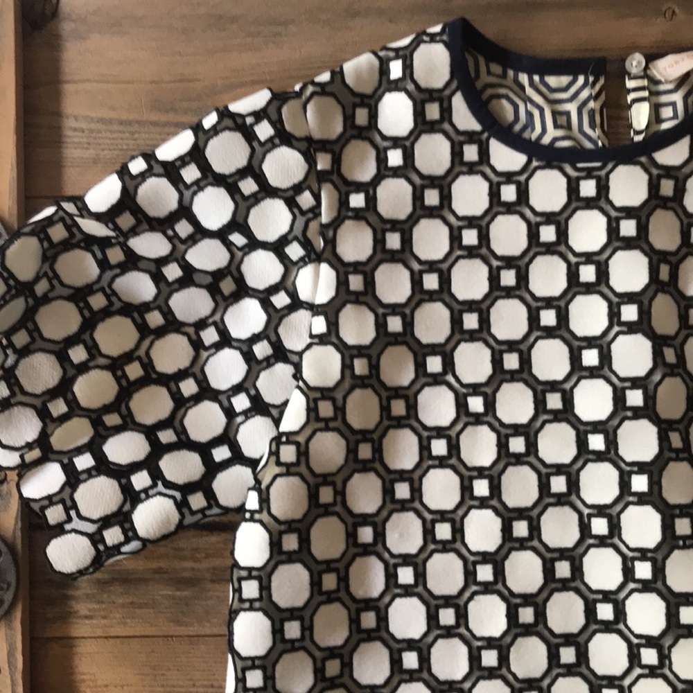 Tory Burch Geometrical Lace Top, Size 4